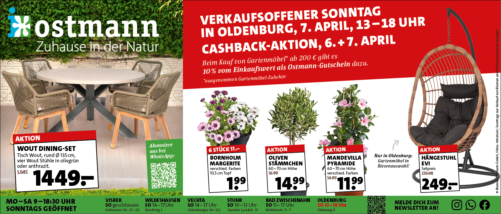 Blumen Ostmann Gartencenter in Visbek, Wildeshausen, Vechta, Stuhr